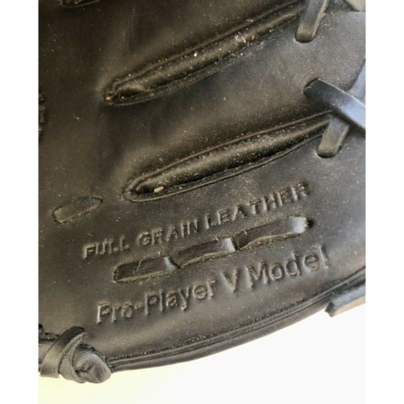 VKM Pro Player V Model Full Grain Leather Baseball Glove Black‎ INSTA-A-JUST - Picture 2 of 6